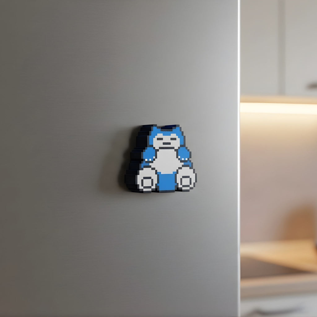 😴 Poku-Imán de Snorlax | Edición Pixel