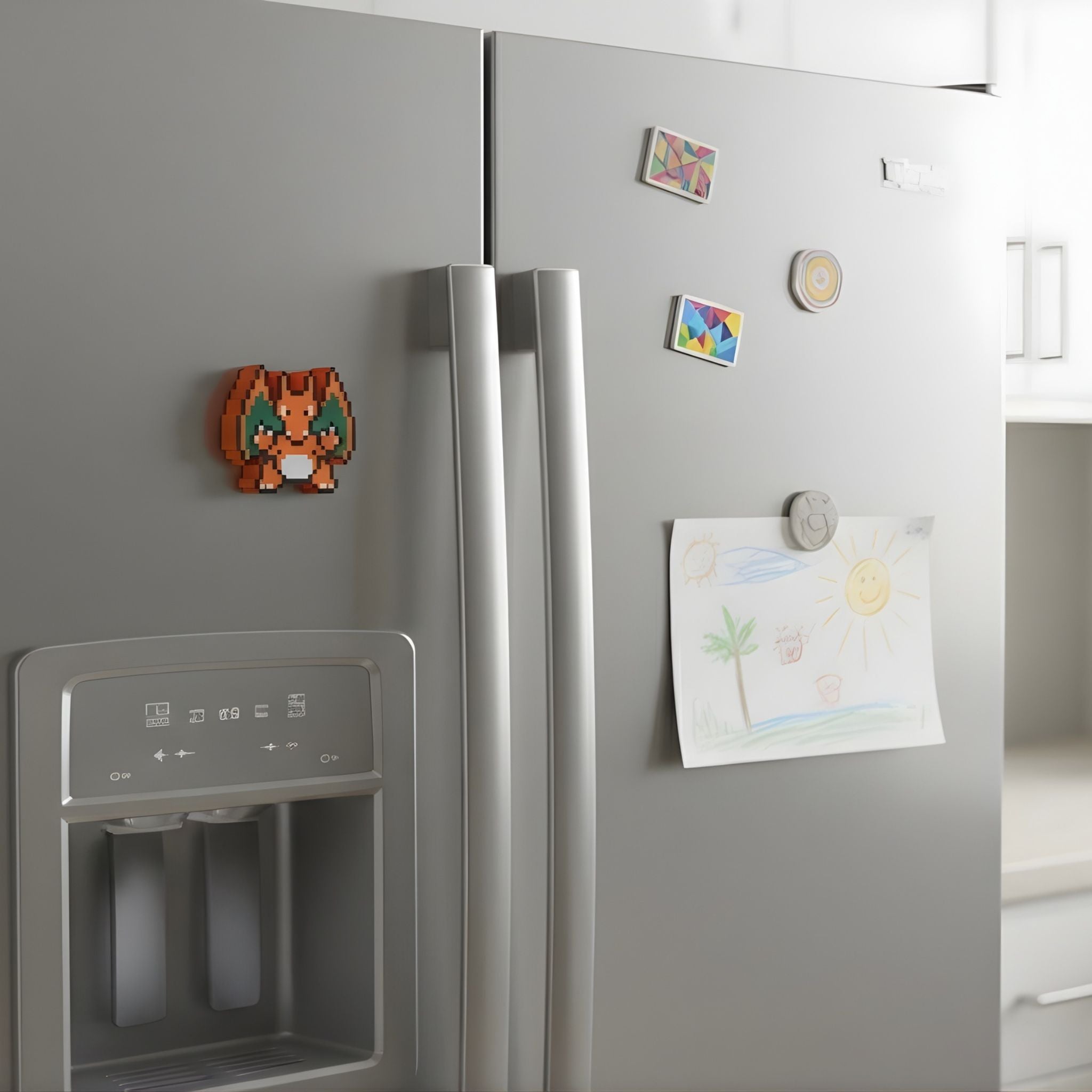 🔥 Poku-Imán de Charizard | Edición Pixel